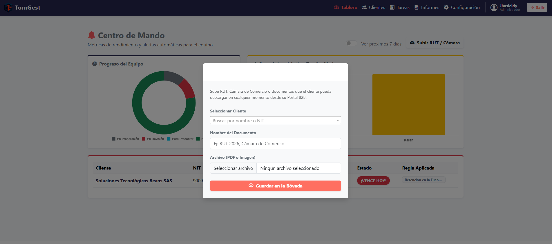 Gestor de archivos AWS de TomGest
